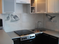 Оригинальный фартук на кухне